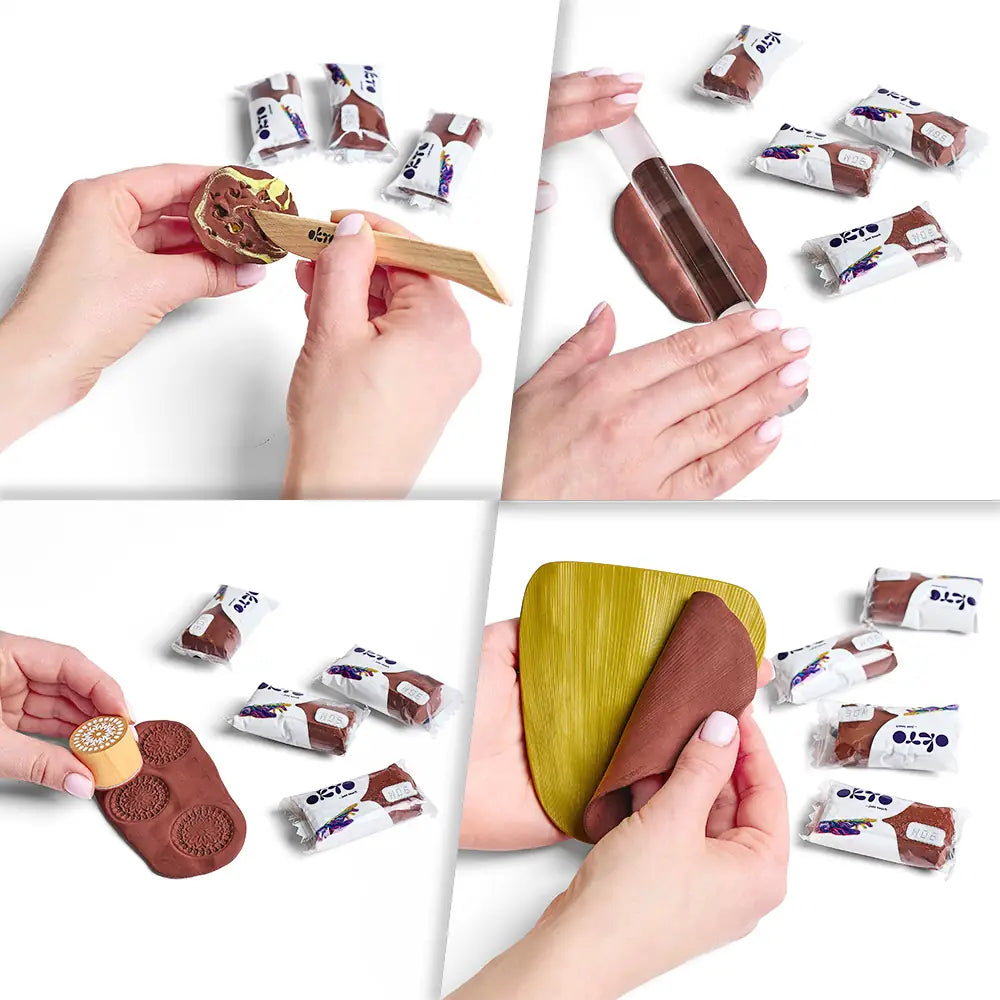 OKTO Colours air plasticine chocolate (S - size)