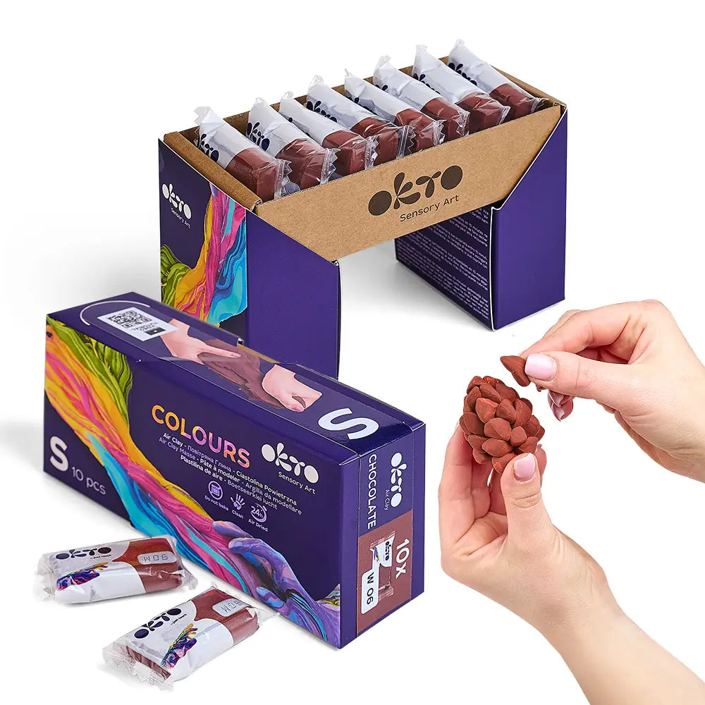 OKTO Colours air plasticine chocolate (S - size)